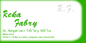 reka fabry business card